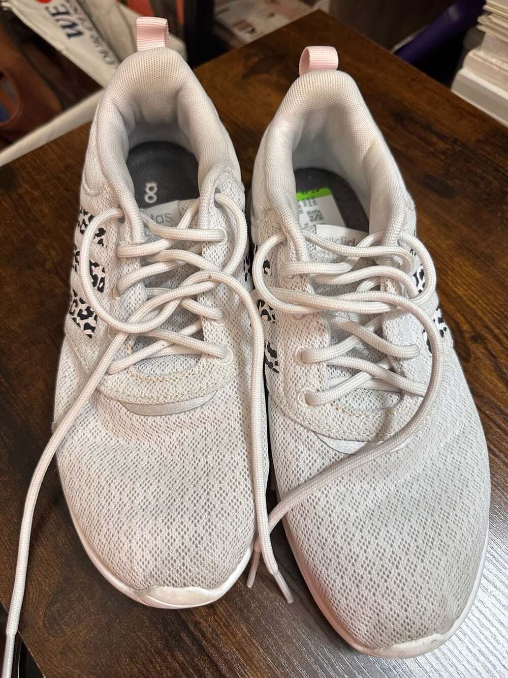 Adidas QT Racer 2.0 Women's Running Shoes White Leopard Print GZ8450